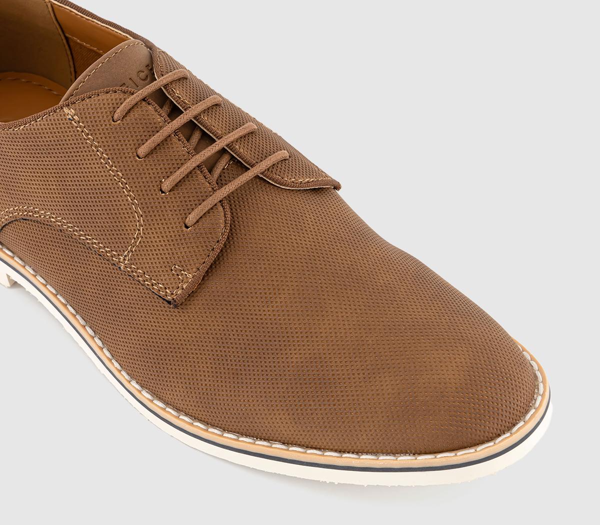 OFFICEChapter White Sole Embossed Derby Shoes OFFICEChapter White Sole Embossed Derby ShoesTan