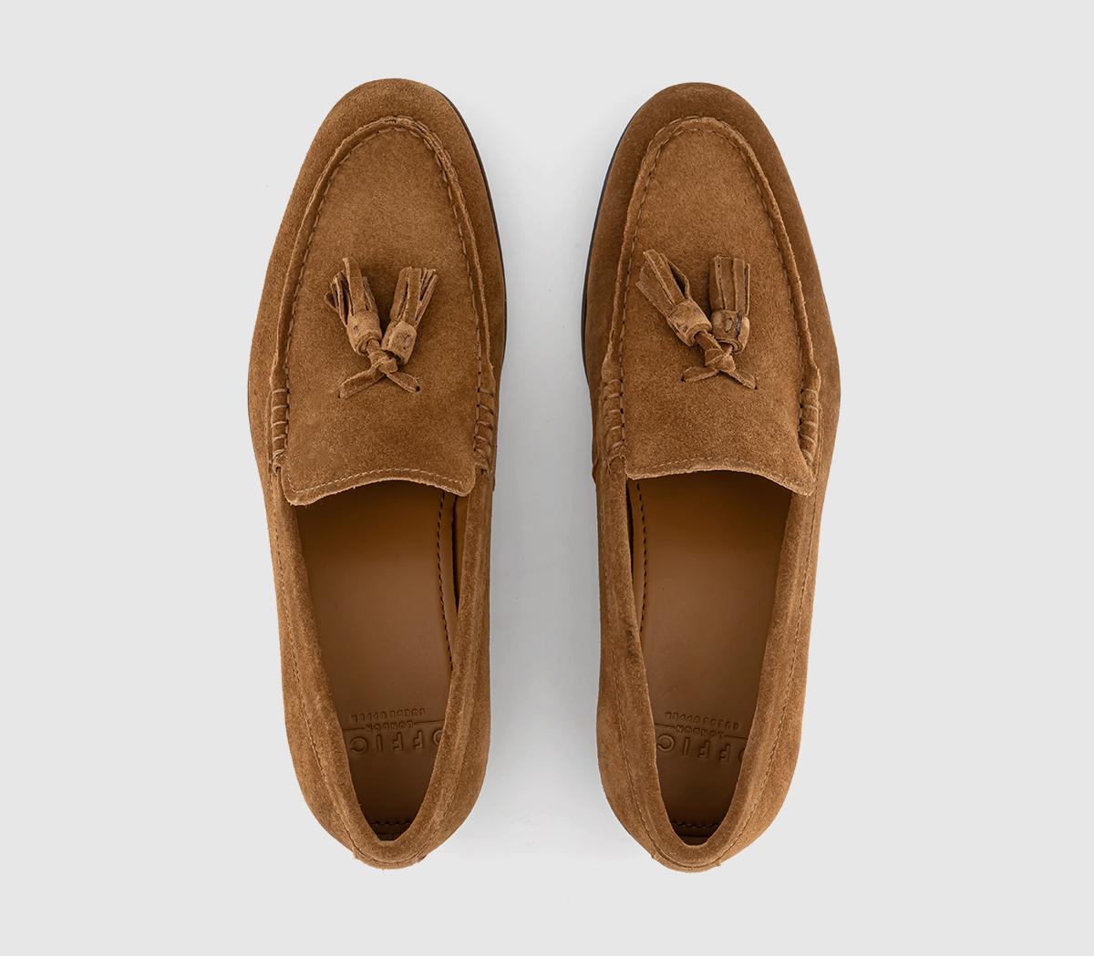 OFFICEConcept Tassel Suede Smart Loafers OFFICEConcept Tassel Suede Smart LoafersTan Suede