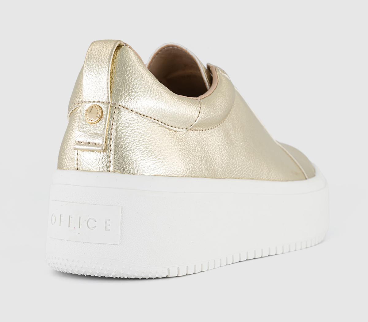 OFFICEFarrah Platform Slip On Trainers OFFICEFarrah Platform Slip On TrainersGold