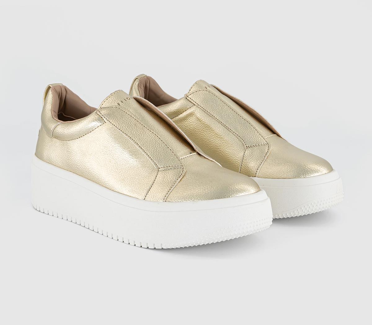 OFFICEFarrah Platform Slip On Trainers OFFICEFarrah Platform Slip On TrainersGold