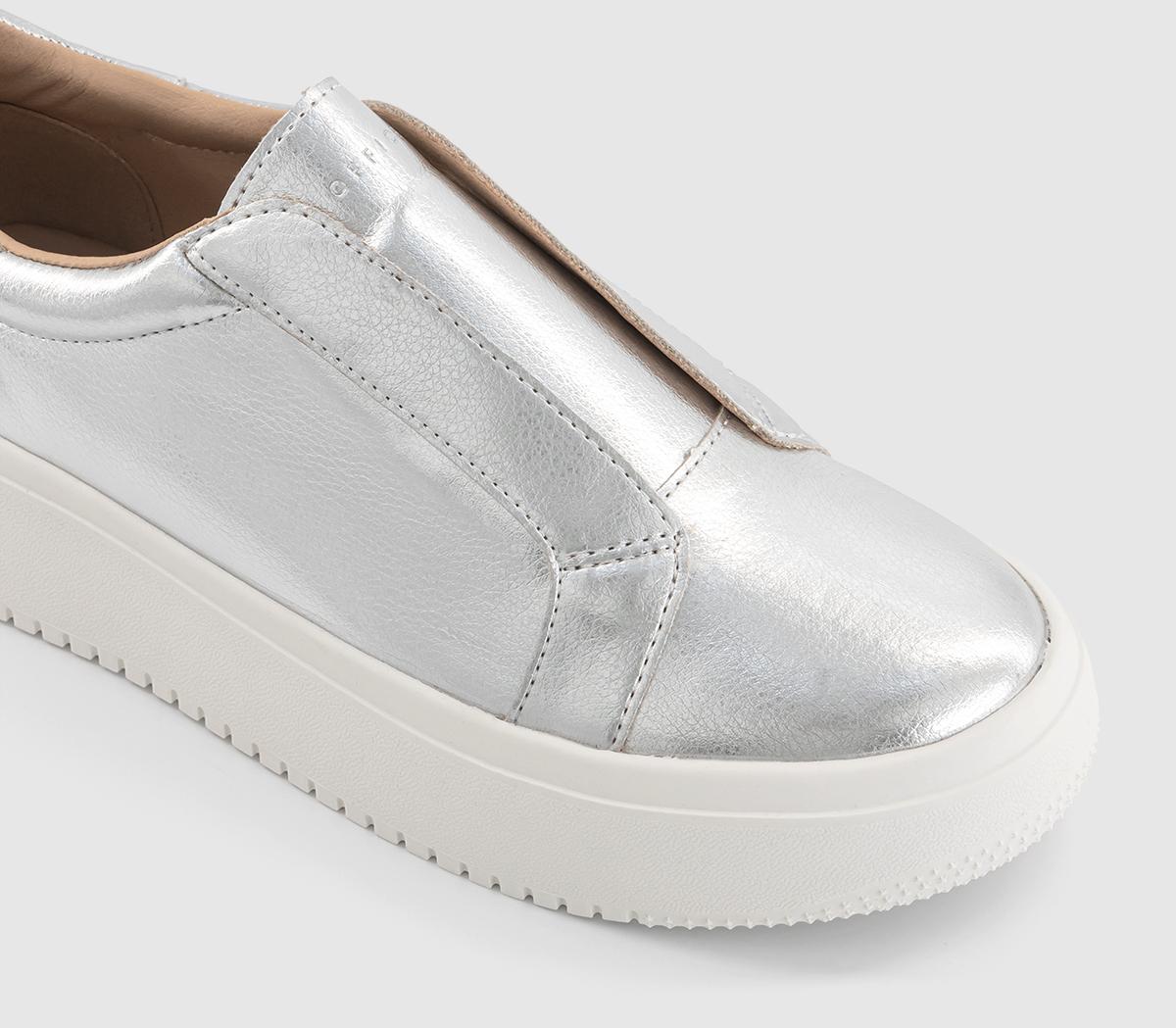 OFFICEFarrah Platform Slip On Trainers OFFICEFarrah Platform Slip On Trainers Silver
