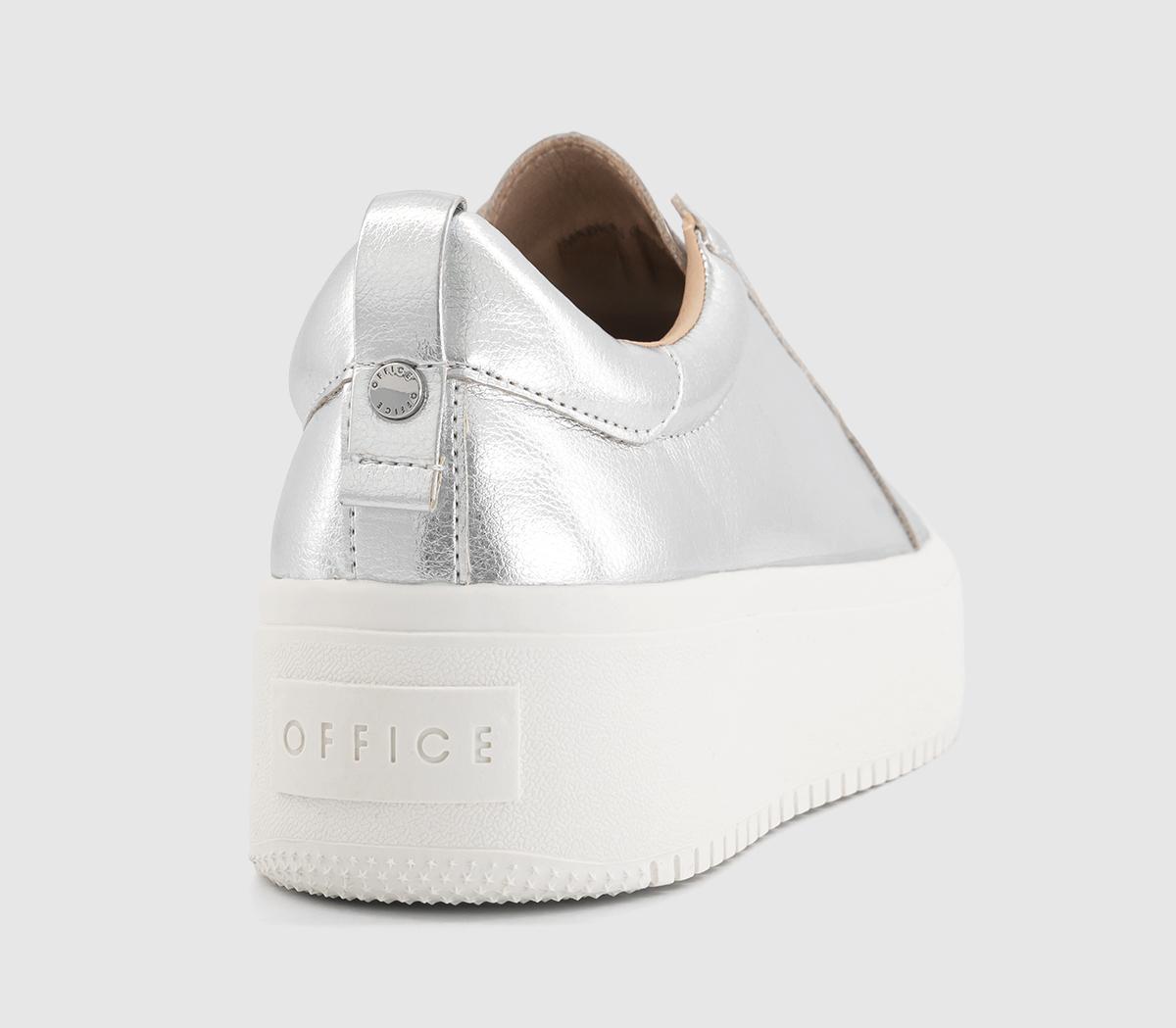 OFFICEFarrah Platform Slip On Trainers OFFICEFarrah Platform Slip On Trainers Silver