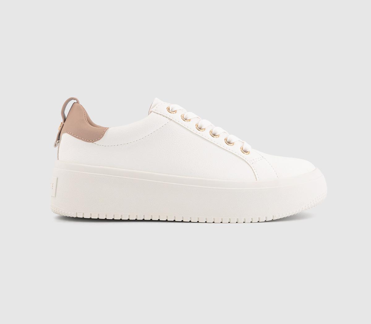 Office white platform trainers on sale