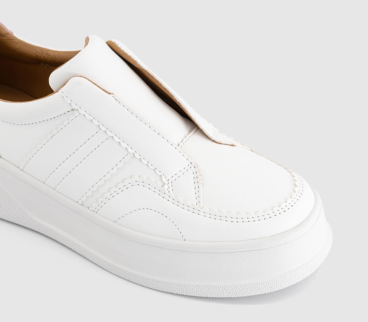 OFFICEFili Scalloped Edge Slip On Trainers OFFICEFili Scalloped Edge Slip On TrainersWhite
