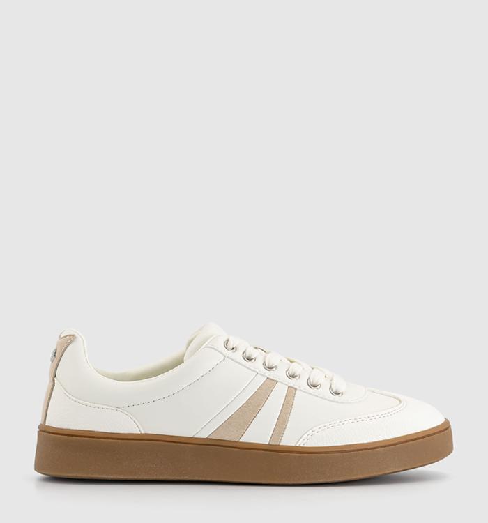 OFFICE Florida Lace Up Skate Trainers White Blush
