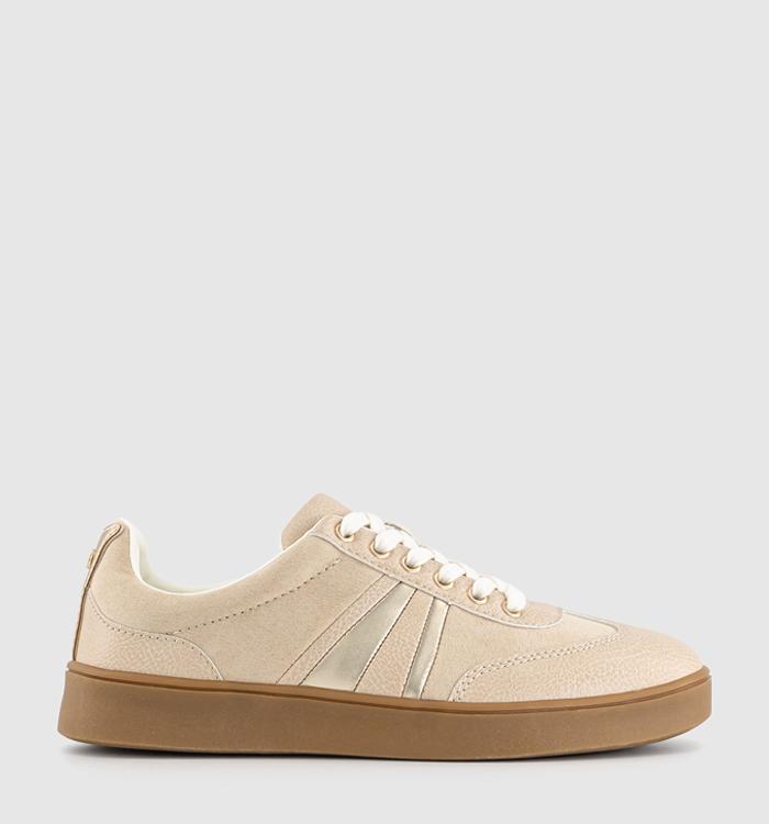 OFFICE Florida Lace Up Skate Trainers Blush Gold