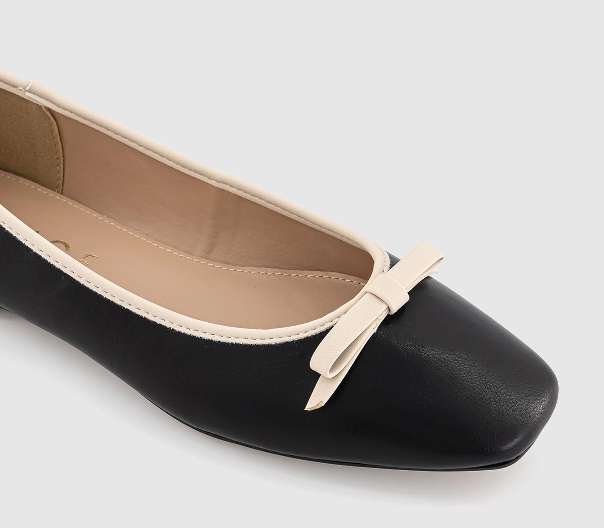 OFFICEFifi Bow Detail Ballerina FlatsBlack White