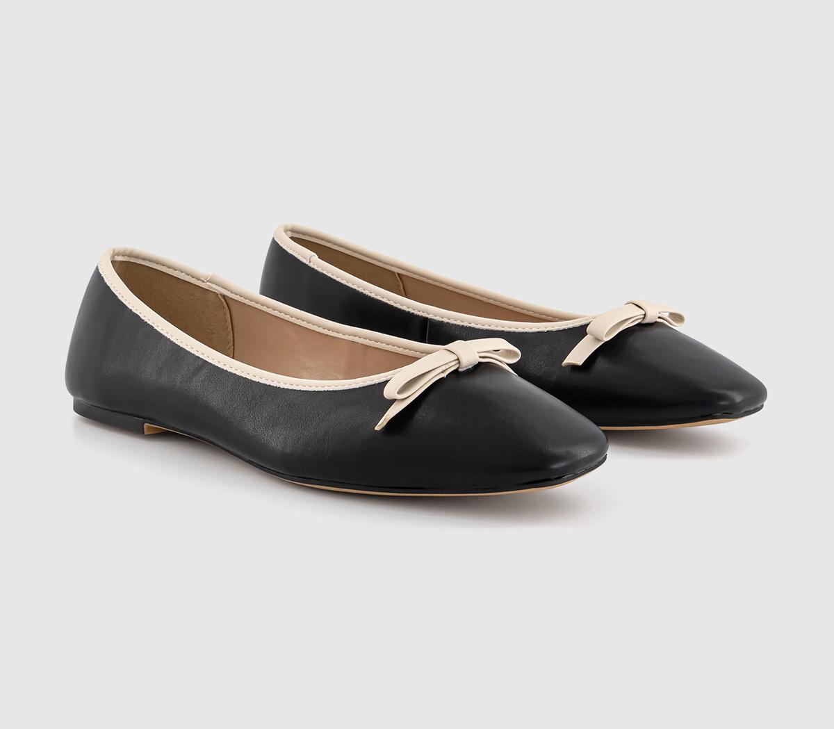 OFFICEFifi Bow Detail Ballerina FlatsBlack White