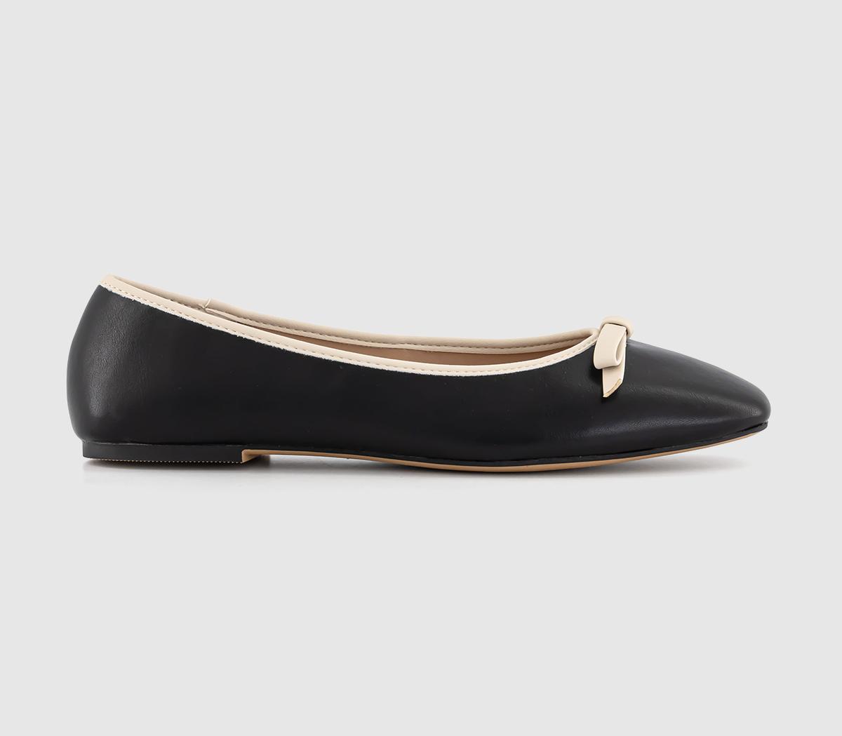 OFFICEFifi Bow Detail Ballerina FlatsBlack White