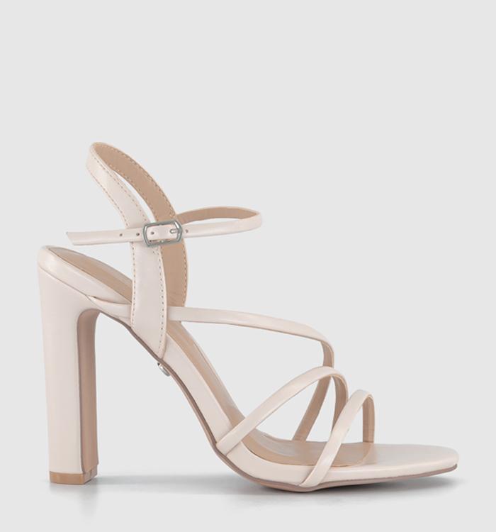 Off-White c/o Virgil Abloh Women's Industrial Leather Sandals (€935) ❤  liked on Polyv… | White high heel sandals, White platform sandals, Strappy  high heels sandals