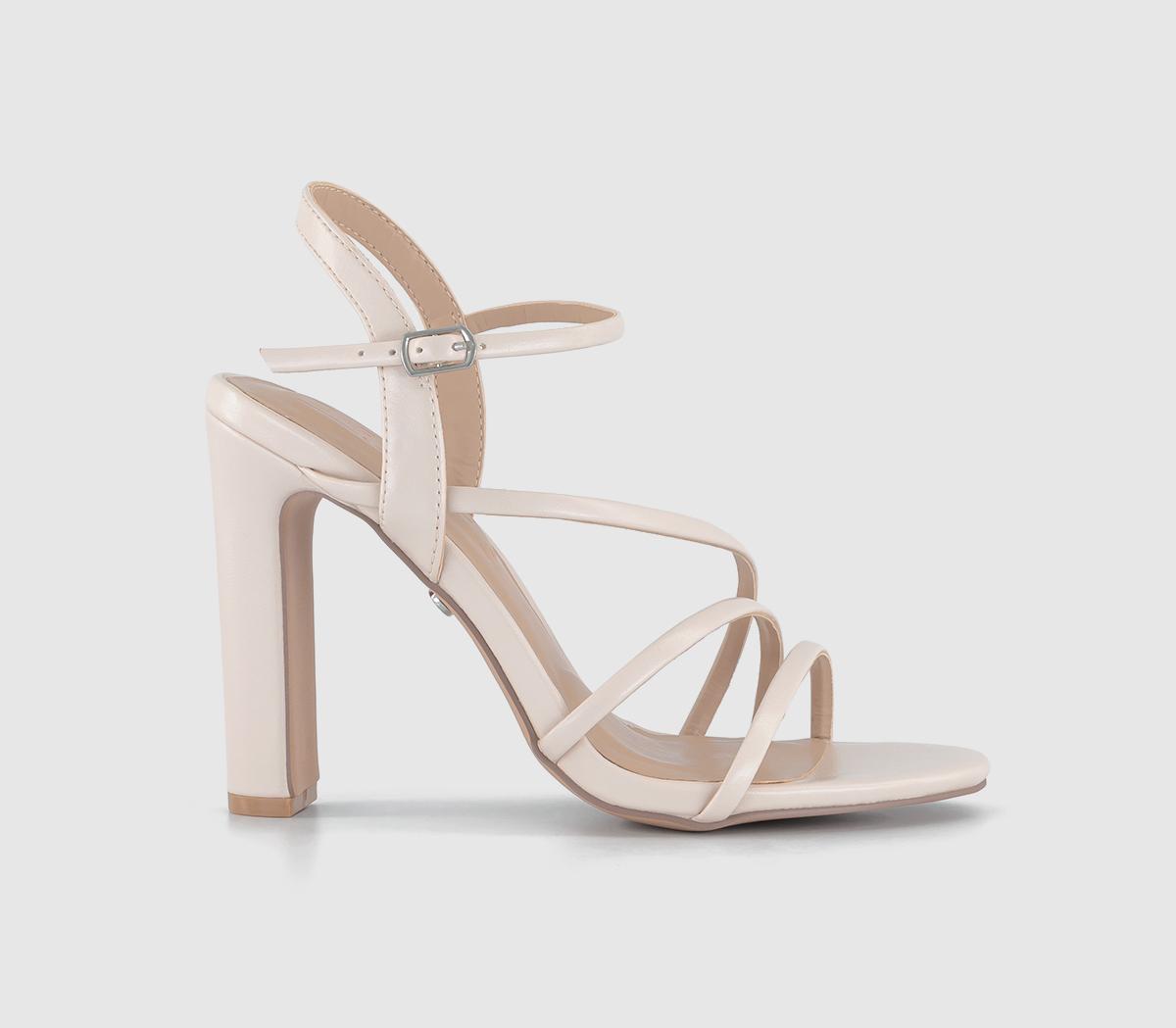 Hannah Strappy Heeled Sandal Off White