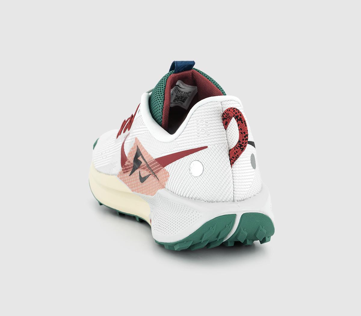 NikeNike ReactX Pegasus Trail 5 TrainersWhite Black Court Blue Cedar