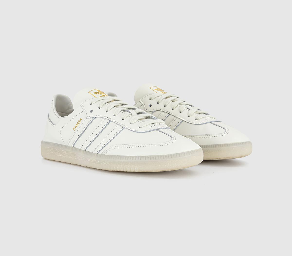 adidas Samba Decon Trainers Ivory Ivory Gold Met - adidas Samba