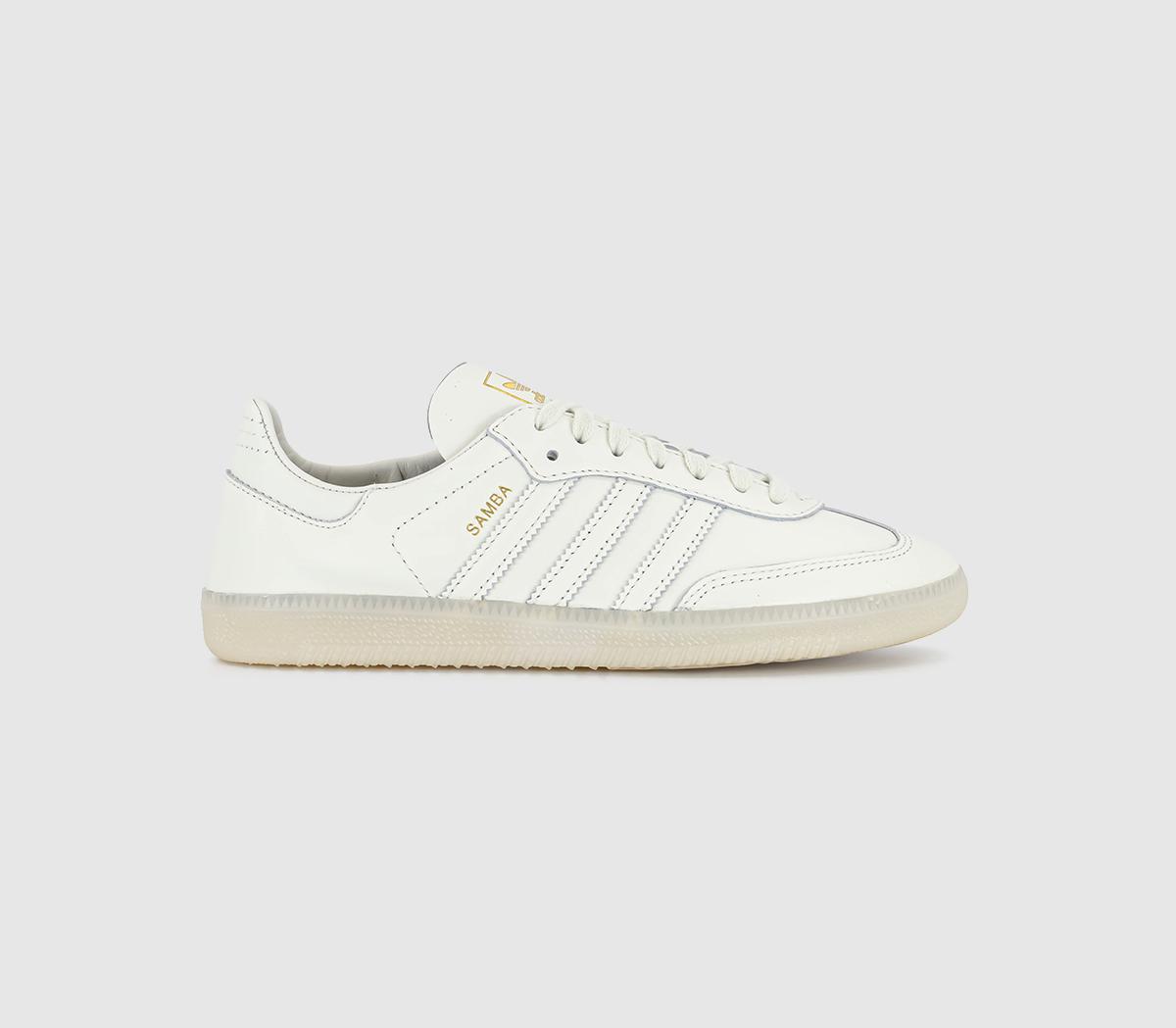 Adidas Samba Decon Trainers Ivory Ivory Gold Met In White, 12