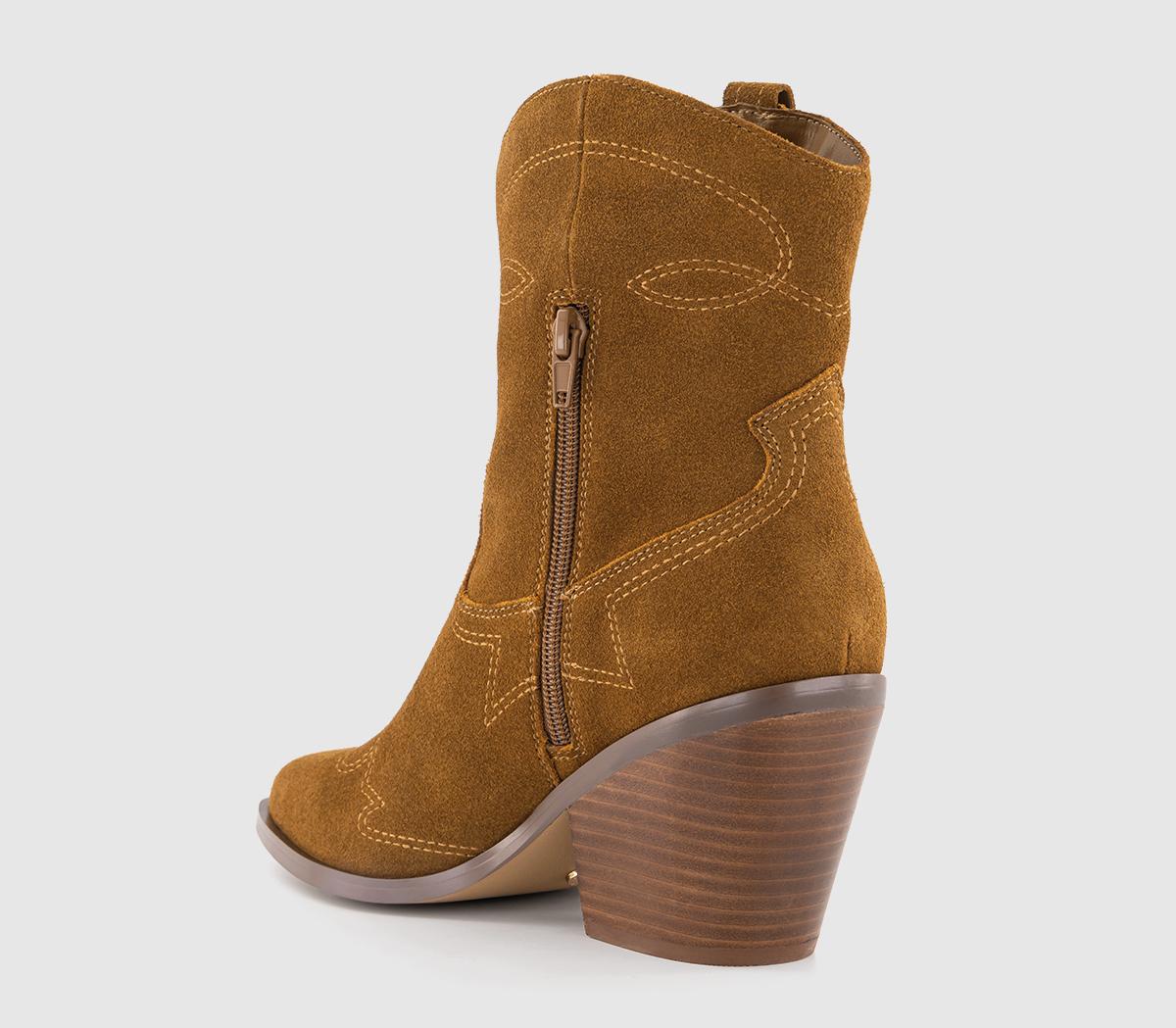 OFFICEAnderson Western Ankle Boots OFFICEAnderson Western Ankle BootsTan Suede