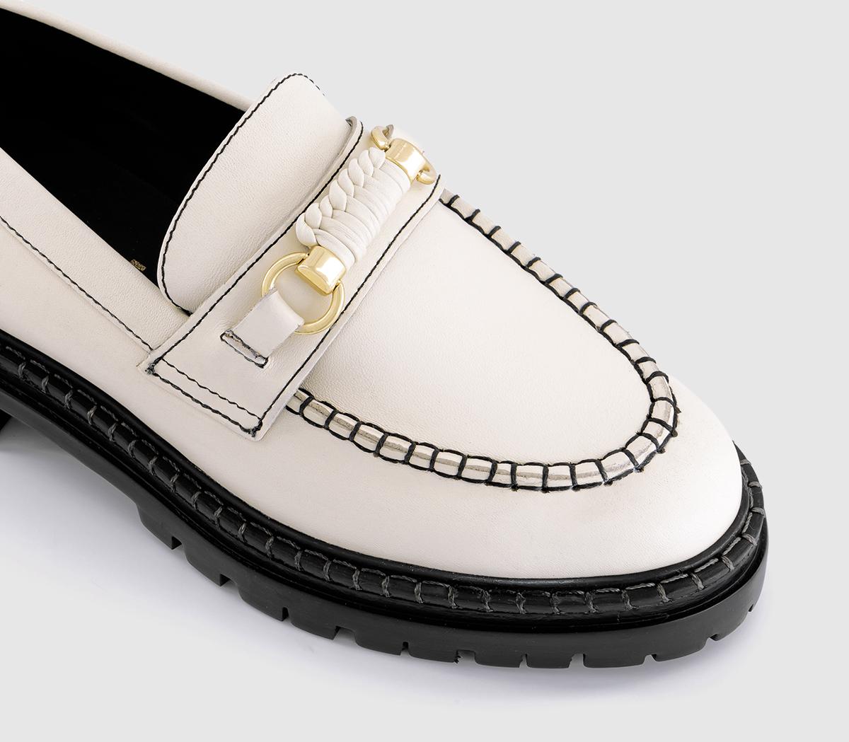 OFFICEFinchly Contrast Stitch Loafers OFFICEFinchly Contrast Stitch LoafersOff White Leather