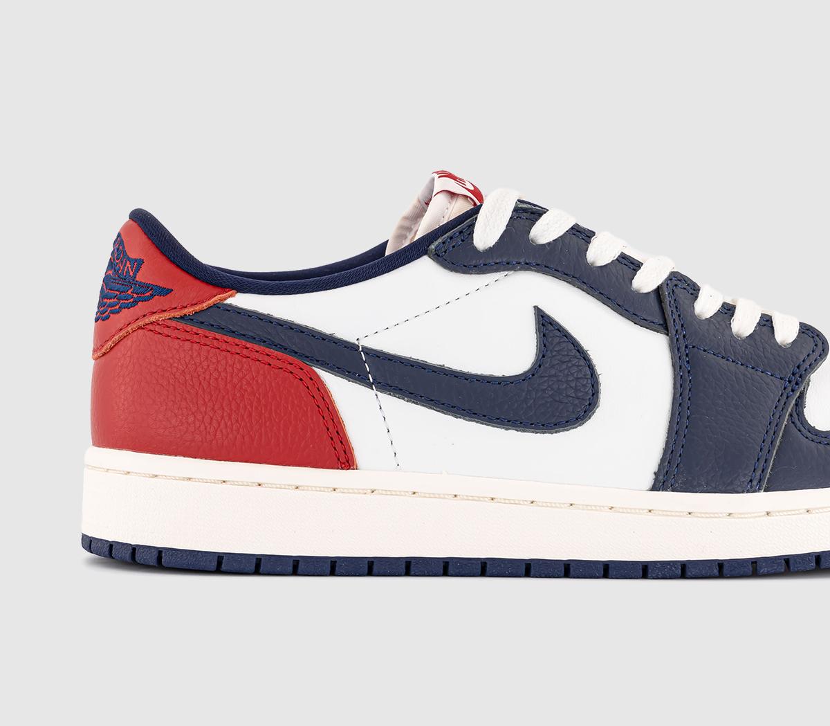 JordanAir Jordan 1 Retro Low OG TrainersSummit White Gym Red Midnight Navy