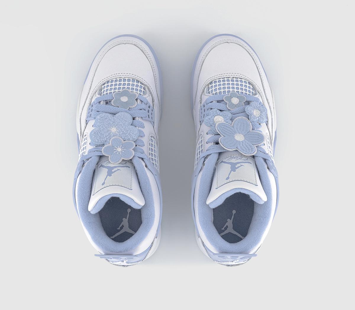 Jordan Air Jordan 4 Retro White Aluminum Blue Tint Oil Green