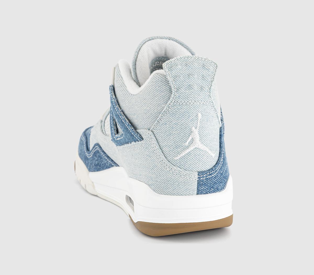JordanAir Jordan 4 Retro TrainersSail Sail Gum Light Brown Worn Blue