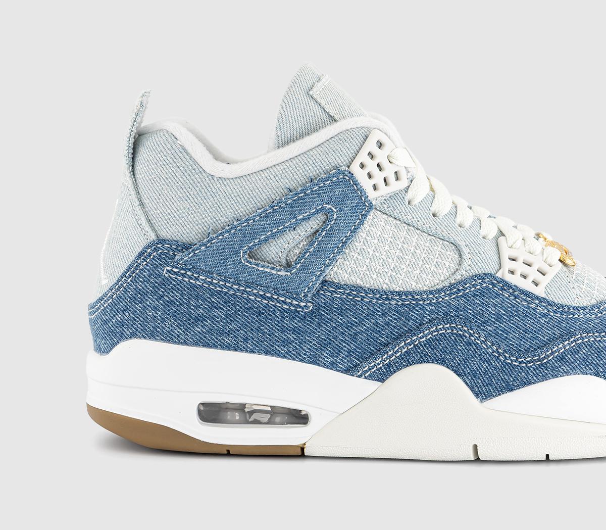 JordanAir Jordan 4 Retro TrainersSail Sail Gum Light Brown Worn Blue