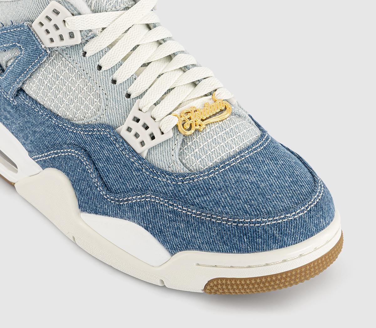JordanAir Jordan 4 Retro TrainersSail Sail Gum Light Brown Worn Blue