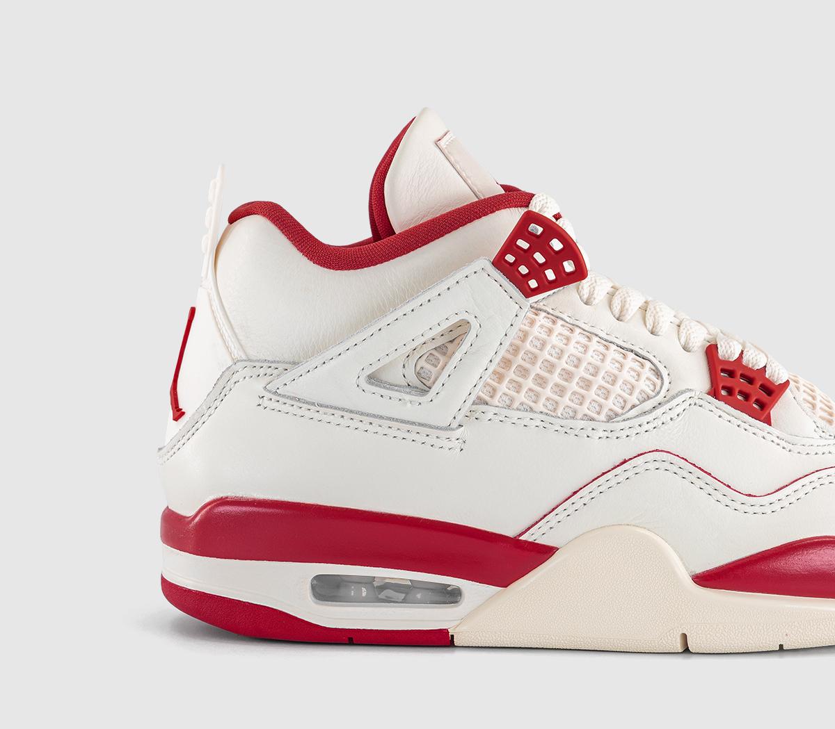JordanAir Jordan 4 Retro 'Love Letter'Pale Ivory Sierra Red Tough Red