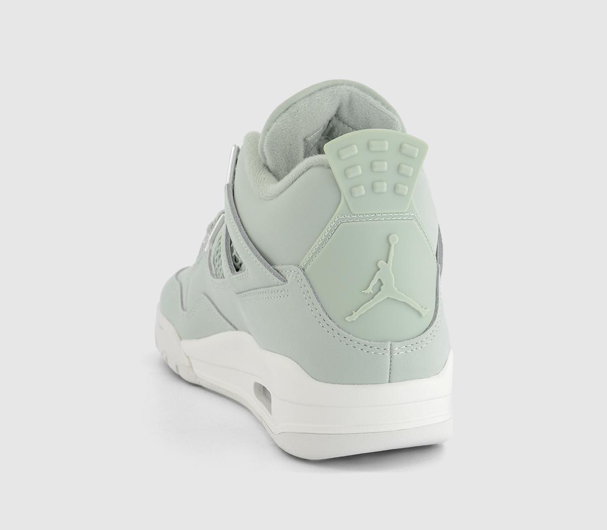 JordanWMNS Air Jordan 4 Retro TrainersSeafoam Sail Metallic Silver