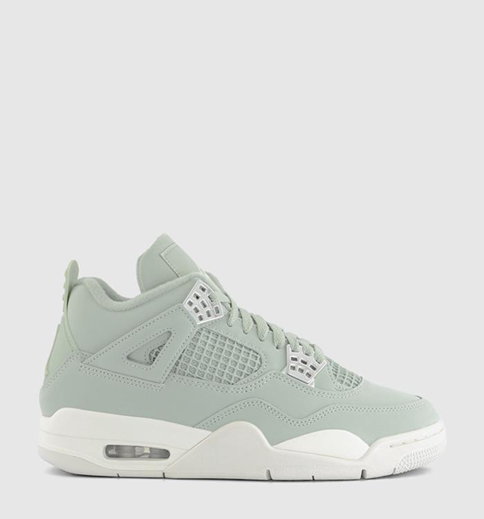 ◆Nike◆ Air Jordan 4 Retro W White Blue Tint Oil Green Alum W AIR JORDAN 4 RETRO 