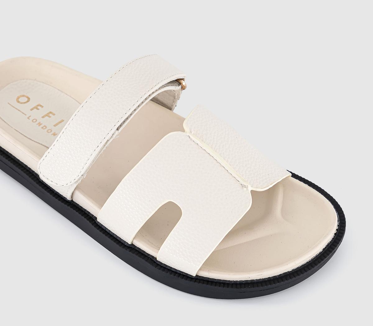 OFFICESerena Cut Out Two Strap Footbed Sandals OFFICESerena Cut Out Two Strap Footbed SandalsWhite