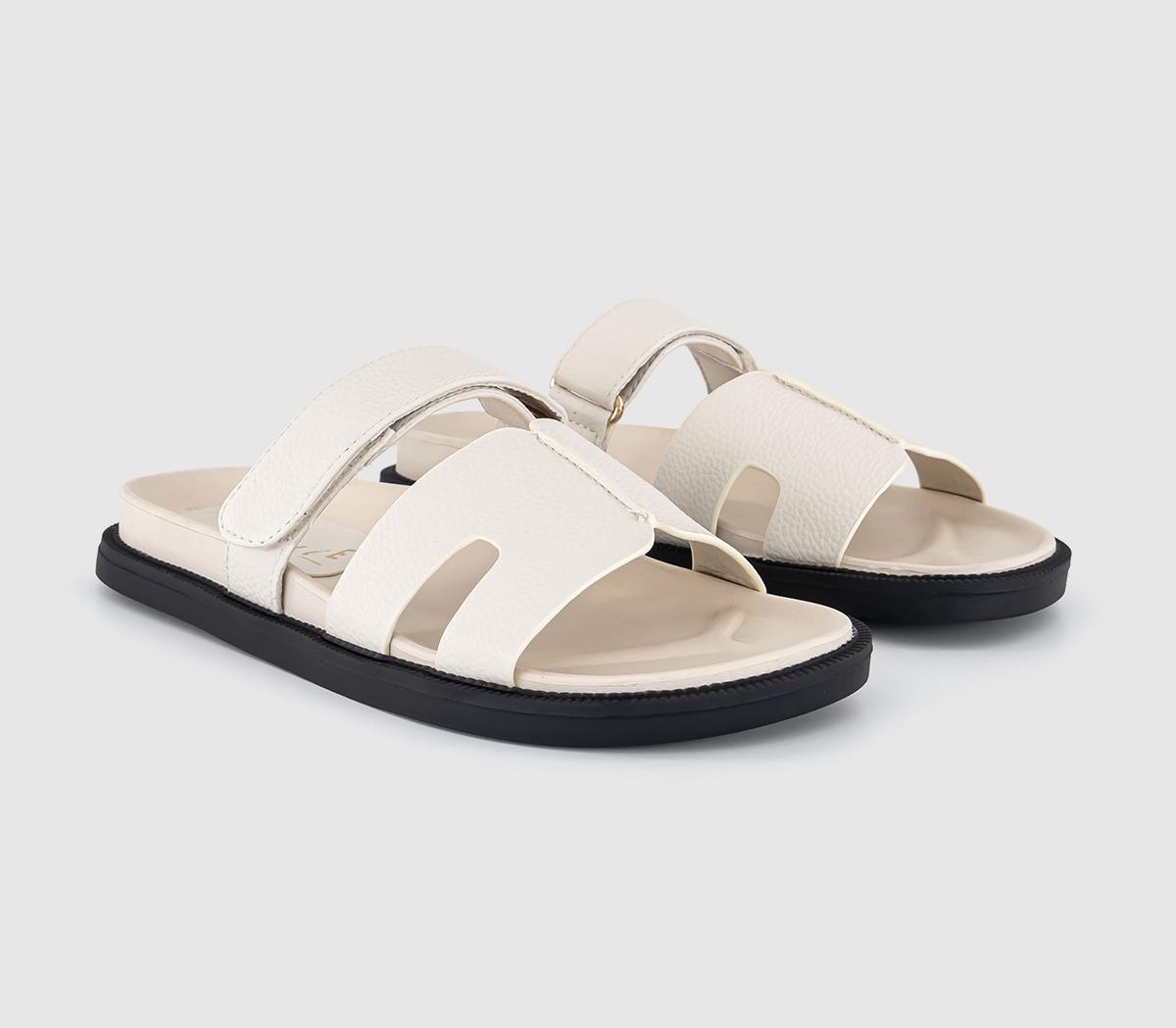 OFFICESerena Cut Out Two Strap Footbed Sandals OFFICESerena Cut Out Two Strap Footbed SandalsWhite