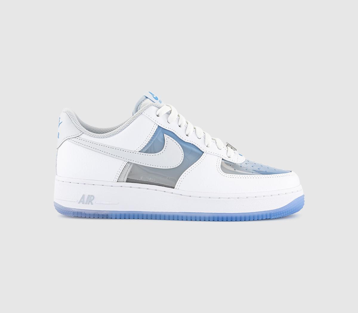 NikeAir Force 1 Low Retro Trainers White Pure Platinum University Blue Qs
