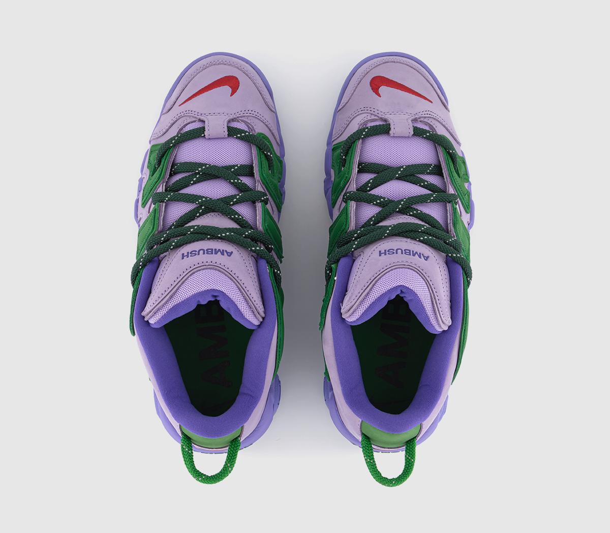 NikeAir More Uptempo Low SPAmbush Lilac Apple Green University Red