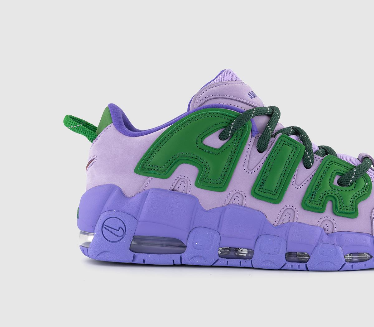 NikeAir More Uptempo Low SPAmbush Lilac Apple Green University Red