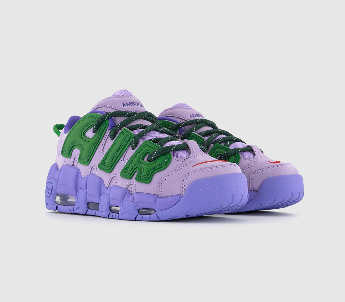NikeAir More Uptempo Low SPAmbush Lilac Apple Green University Red