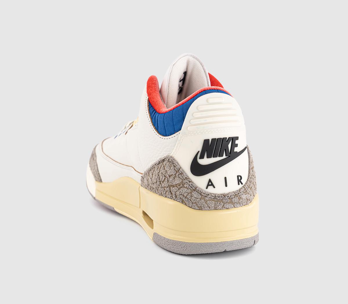 JordanAir Jordan 3 Retro TrainersWhite Black Sport Royal Challenge Red