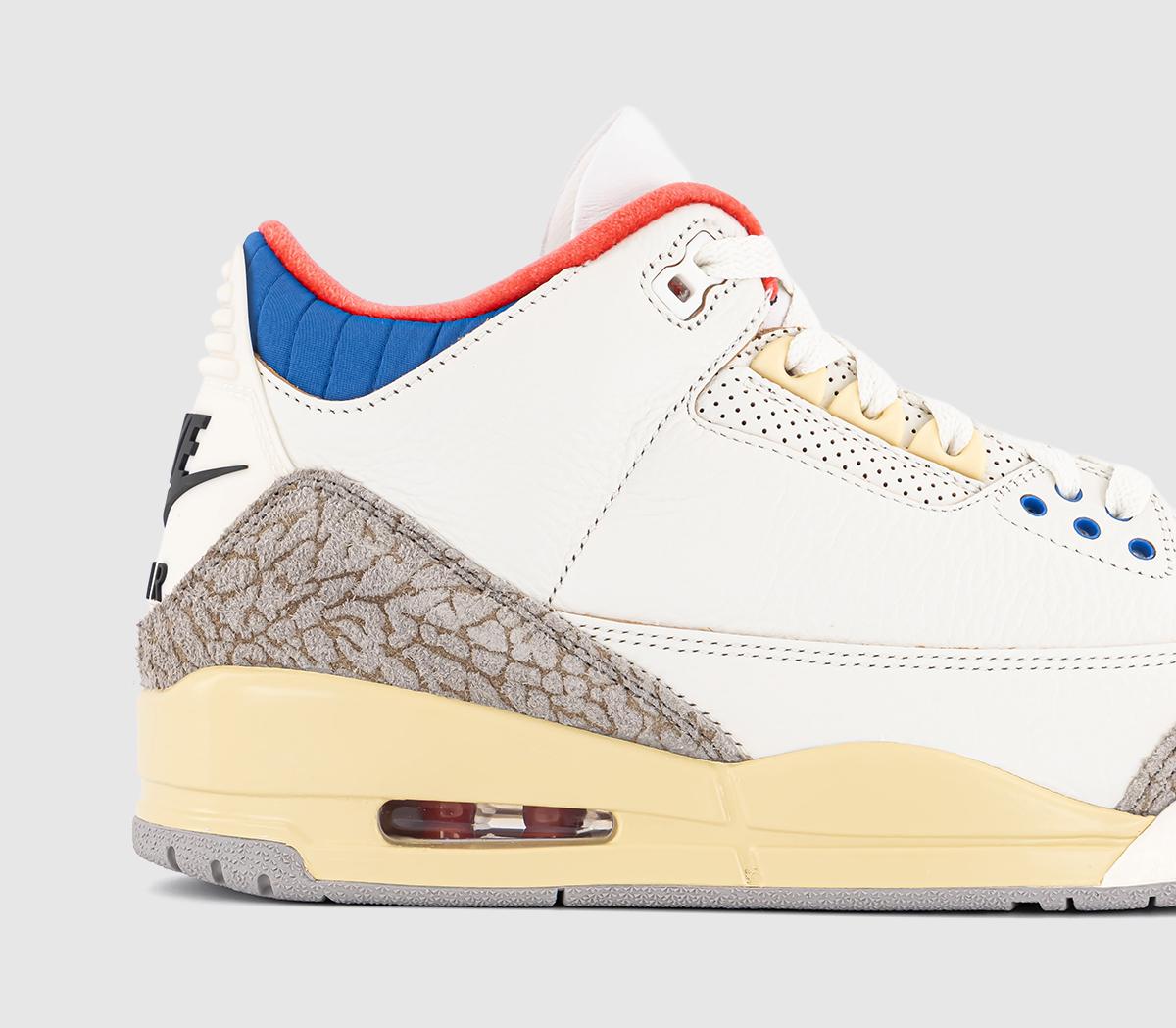 JordanAir Jordan 3 Retro TrainersWhite Black Sport Royal Challenge Red