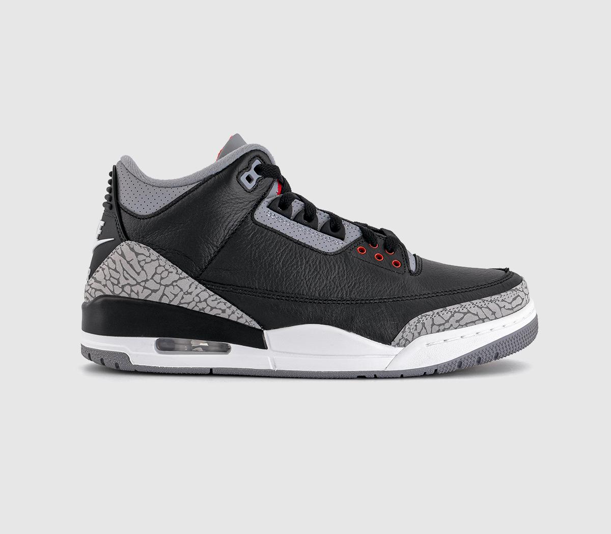 Jordan Air 3 Retro Black Fire Red Cement Grey Summit White In Brown, 10