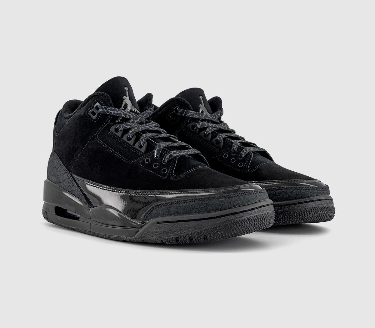 靴 NIKE Jordan 3 Retro Black Cat Jordan Air Jordan 3 Retro 'Black Cat' Trainers Black Dark Charcoal