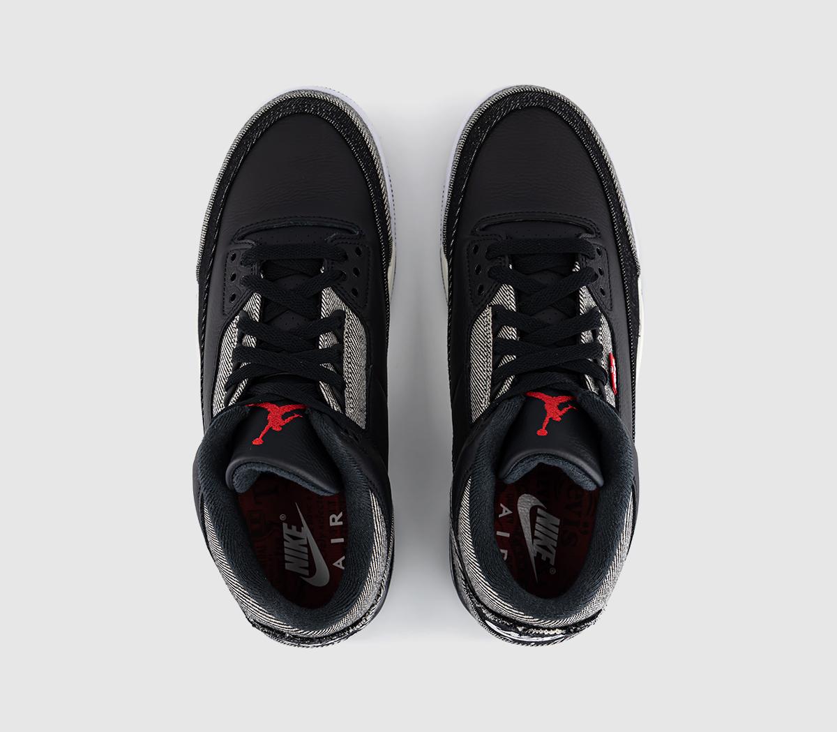 Jordan Air Jordan x Levi's 3 Retro Trainers Levis Black Sp - Men's