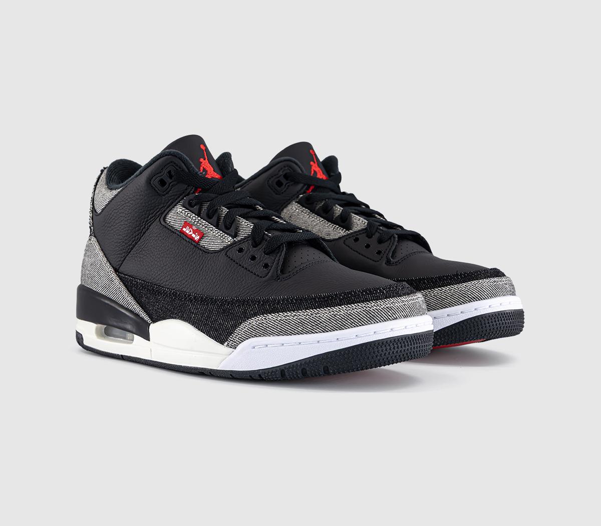 Jordan Air Jordan x Levi's 3 Retro Trainers Levis Black Sp - Men's