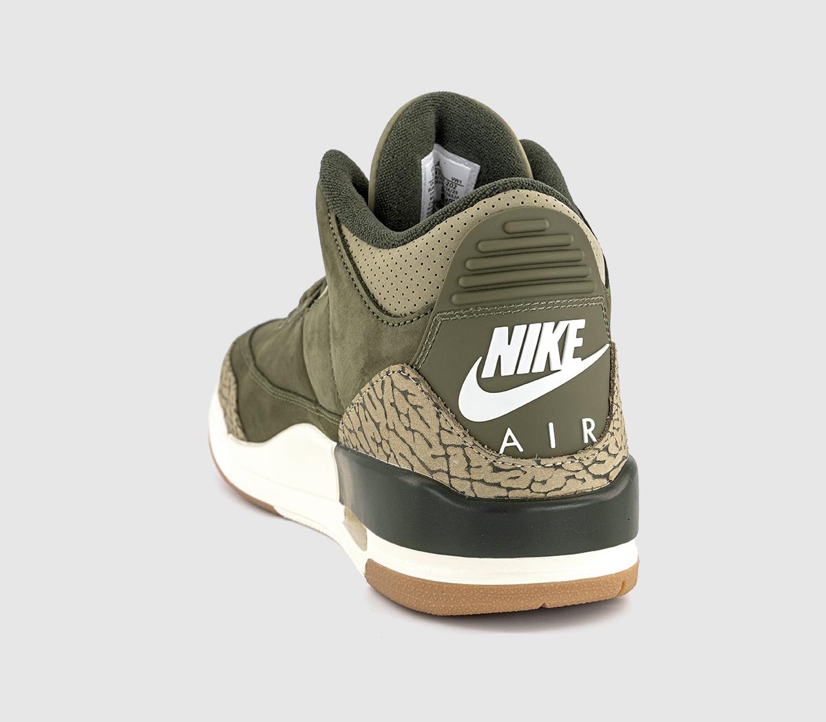 JordanAir Jordan 3 Retro TrainersMedium Olive Sequoia Neutral Olivesail Total Crim