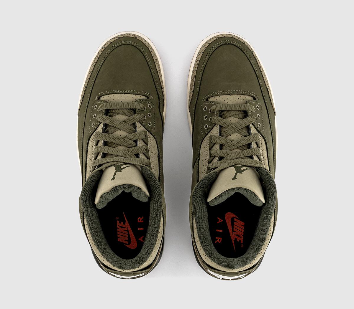 JordanAir Jordan 3 Retro TrainersMedium Olive Sequoia Neutral Olivesail Total Crim