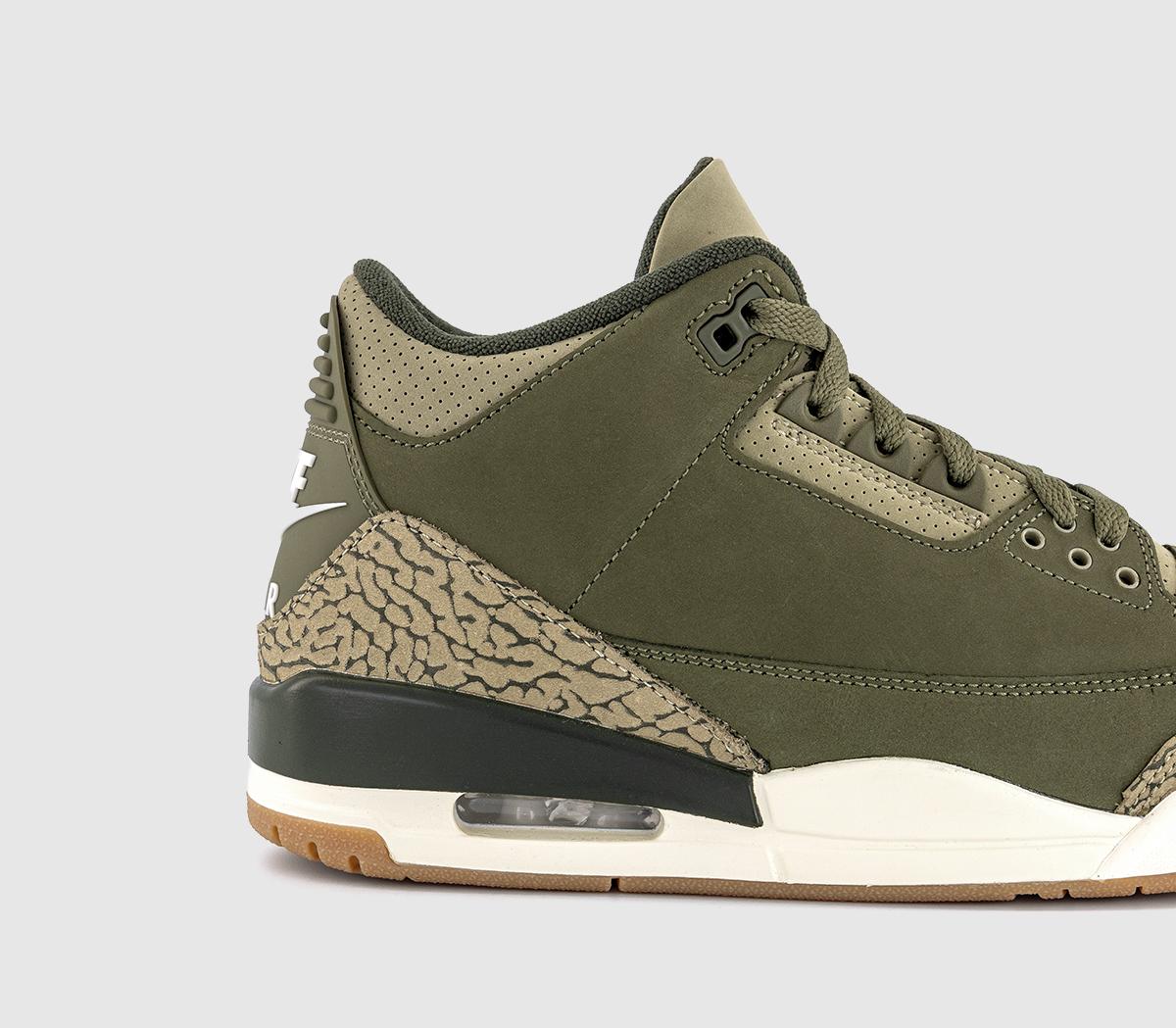JordanAir Jordan 3 Retro TrainersMedium Olive Sequoia Neutral Olivesail Total Crim
