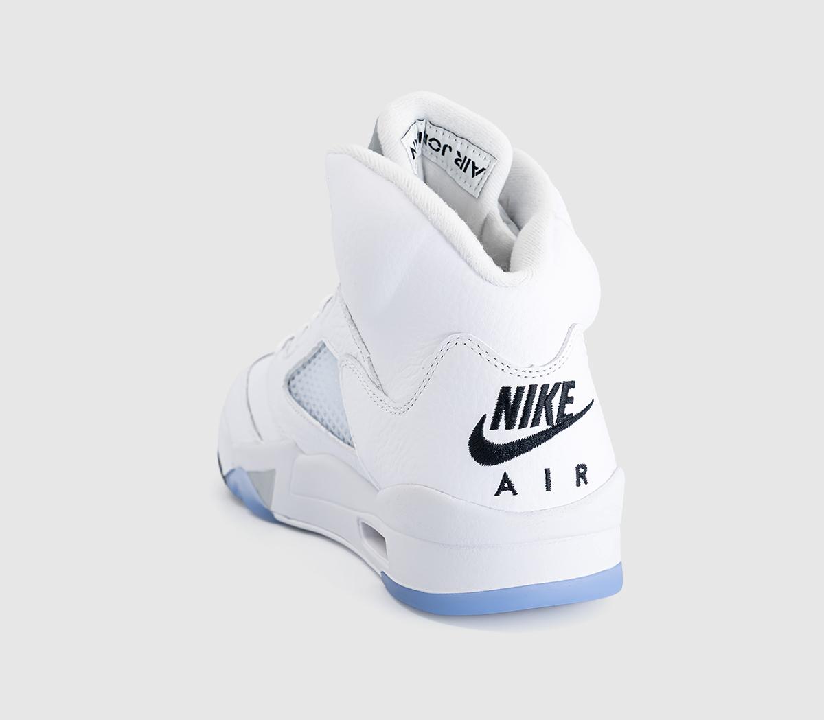 JordanAir Jordan 5 Retro TrainersWhite Black Metallic Silver