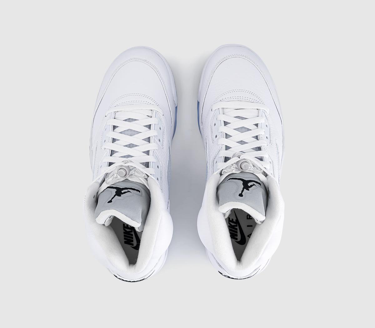 JordanAir Jordan 5 Retro TrainersWhite Black Metallic Silver