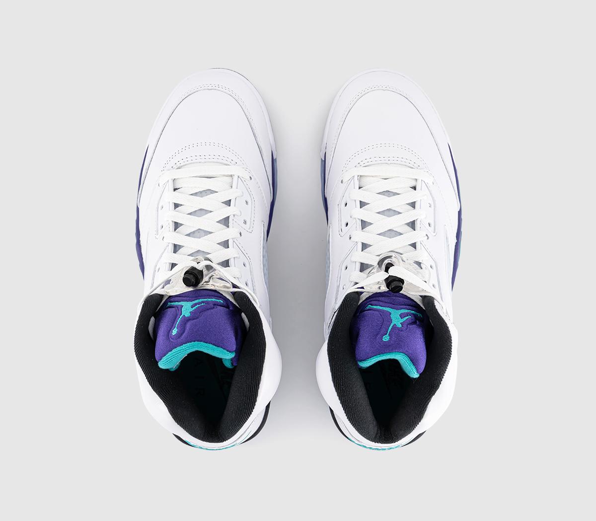JordanAir Jordan 5 RetroWhite New Emerald Grape Ice Black