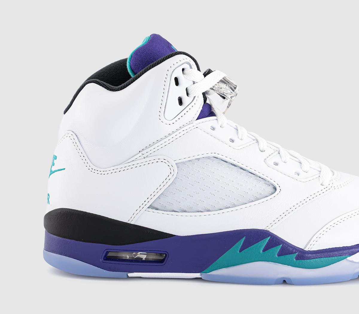 JordanAir Jordan 5 RetroWhite New Emerald Grape Ice Black