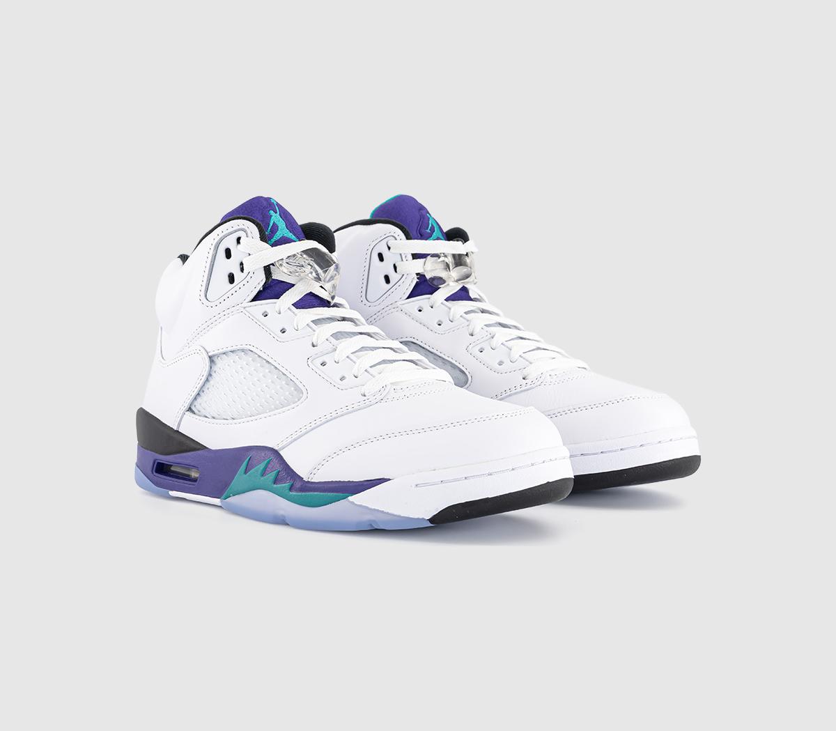 JordanAir Jordan 5 RetroWhite New Emerald Grape Ice Black