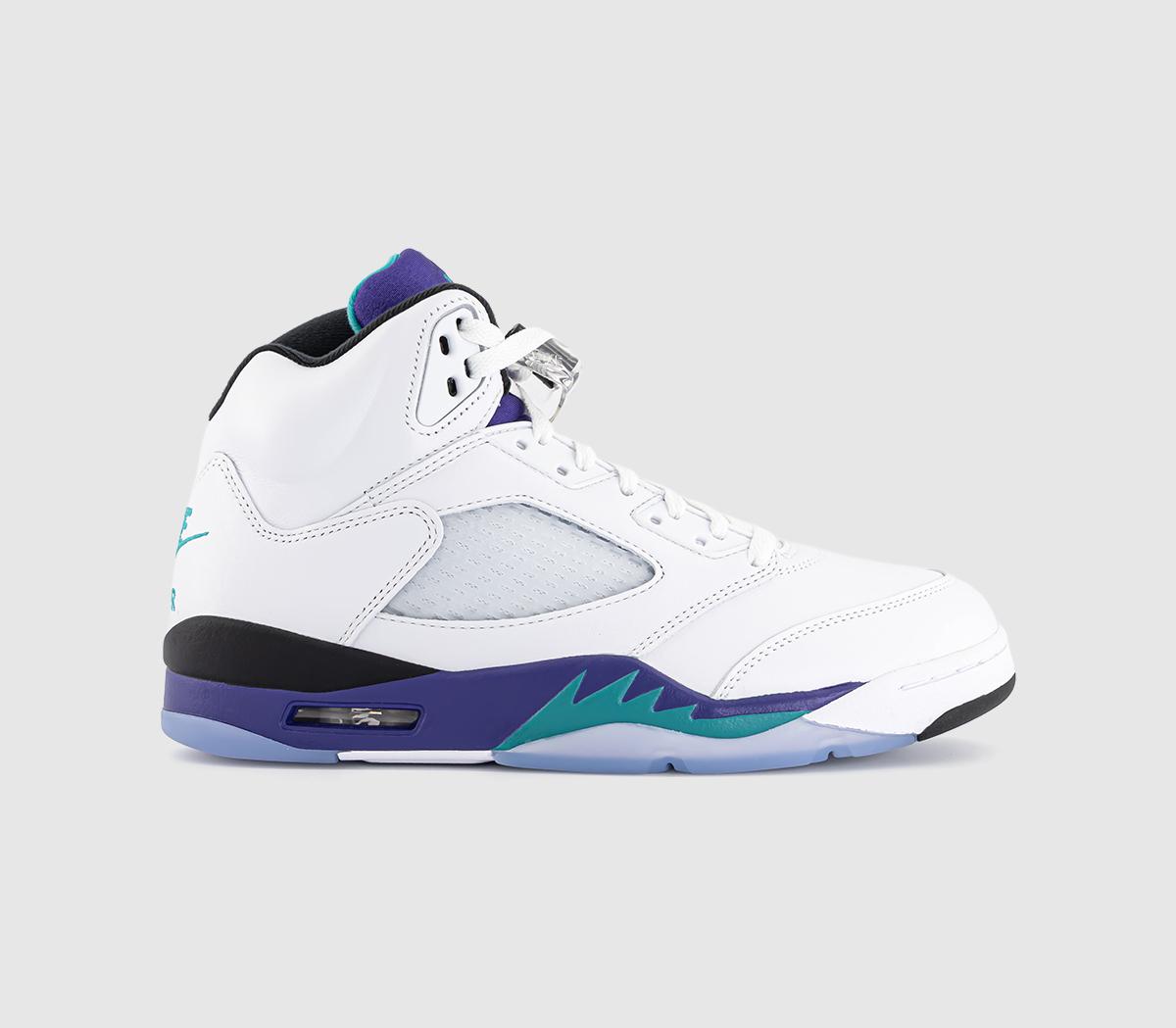 JordanAir Jordan 5 RetroWhite New Emerald Grape Ice Black