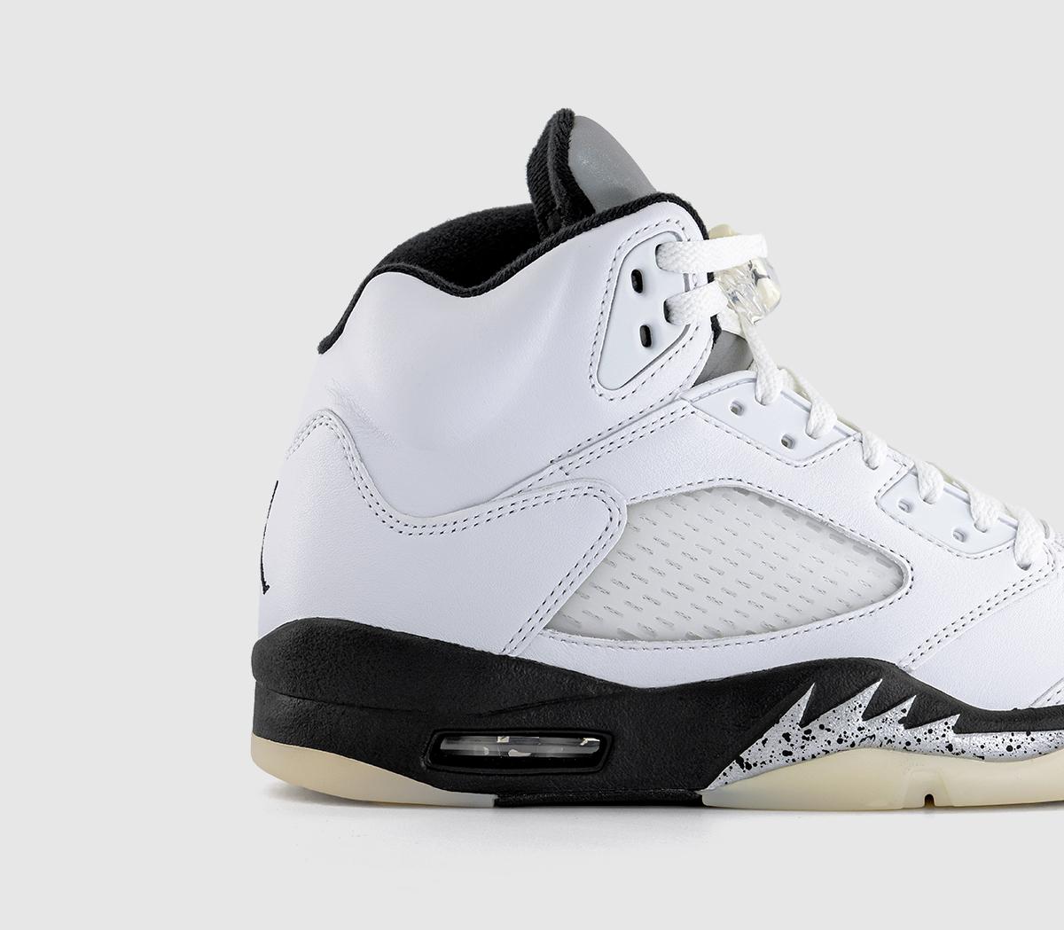 JordanAir Jordan 5 RetroWhite Black Sail Metallic Silver